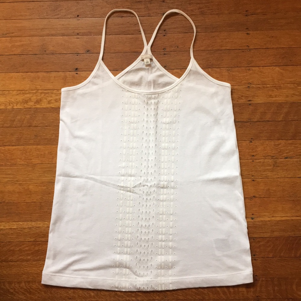 Gap Tank Top - Burnout Puff Racer Cami - White